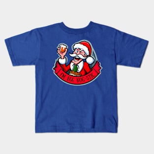 I’m Egg Nog-stic: Christmas Santa with Eggnog Kids T-Shirt